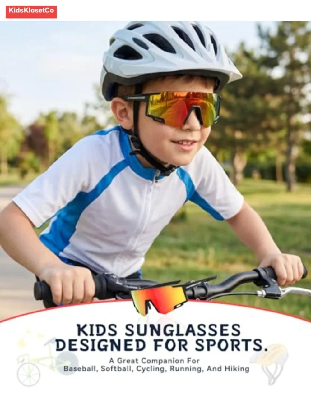 3 Pack Kids Polarized Sports Sunglasses UV400 Baseball Cycling